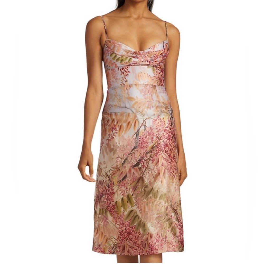 AUTHENTIC ZIMMERMANN Botanic Floral Silk Midi Dress